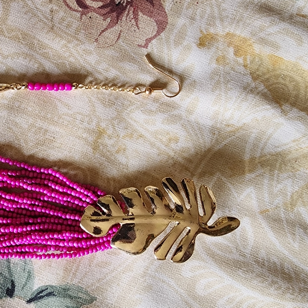 Long beaded earrings